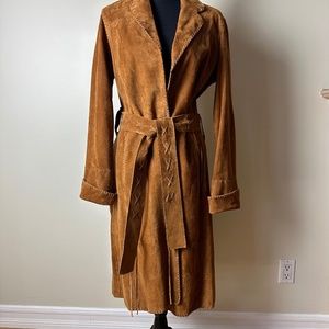 Suede Belted Coat